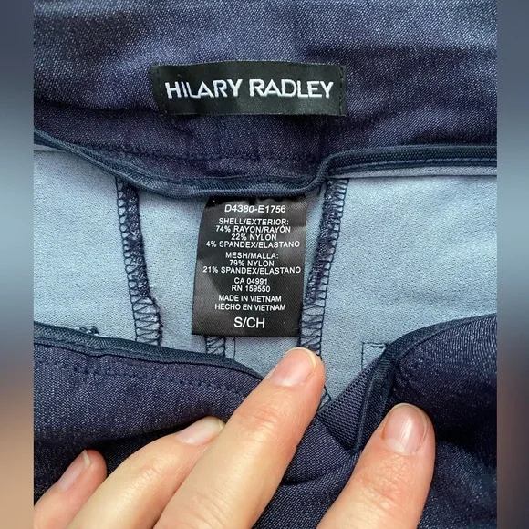 Hilary Radley Stretchy Blue Pants size S - Picture 3 of 5
